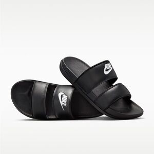 Nike Black Double Strap Slides